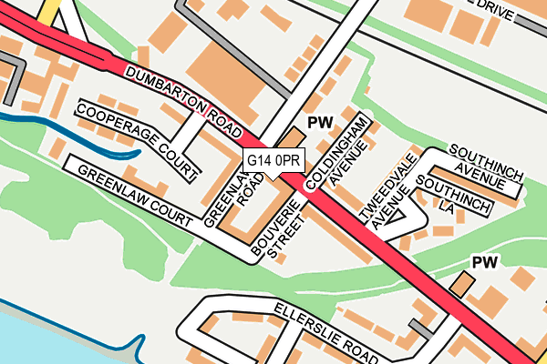 G14 0PR map - OS OpenMap – Local (Ordnance Survey)