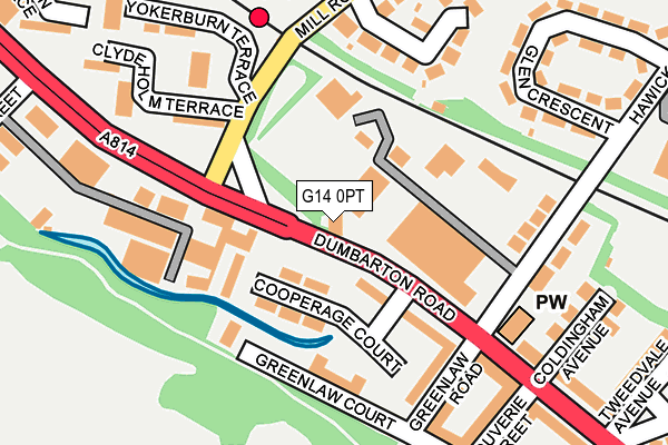 G14 0PT map - OS OpenMap – Local (Ordnance Survey)