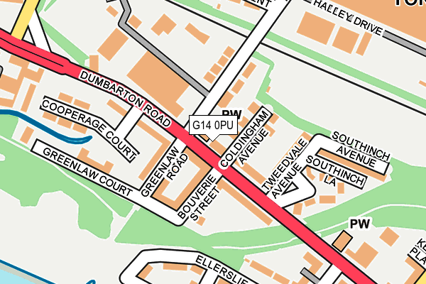 G14 0PU map - OS OpenMap – Local (Ordnance Survey)