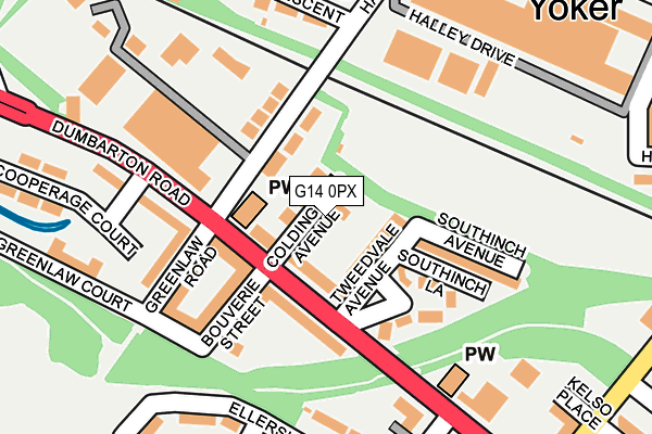 G14 0PX map - OS OpenMap – Local (Ordnance Survey)