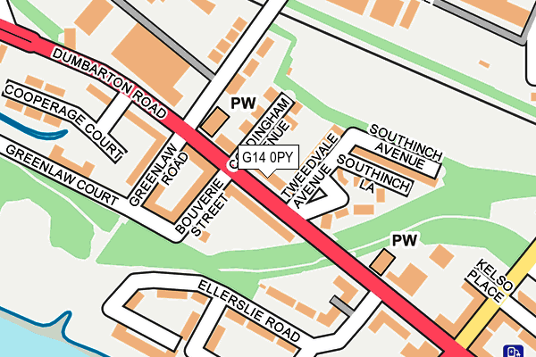 G14 0PY map - OS OpenMap – Local (Ordnance Survey)