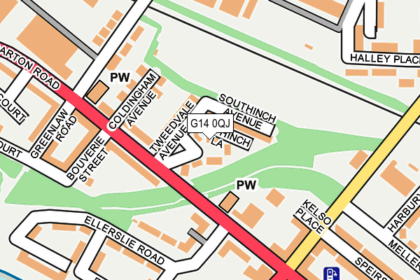 G14 0QJ map - OS OpenMap – Local (Ordnance Survey)