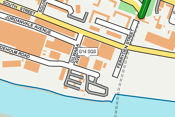 G14 0QS map - OS OpenMap – Local (Ordnance Survey)
