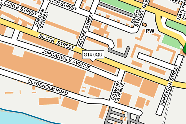 G14 0QU map - OS OpenMap – Local (Ordnance Survey)