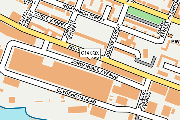 G14 0QX map - OS OpenMap – Local (Ordnance Survey)