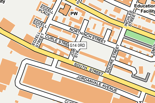 G14 0RD map - OS OpenMap – Local (Ordnance Survey)
