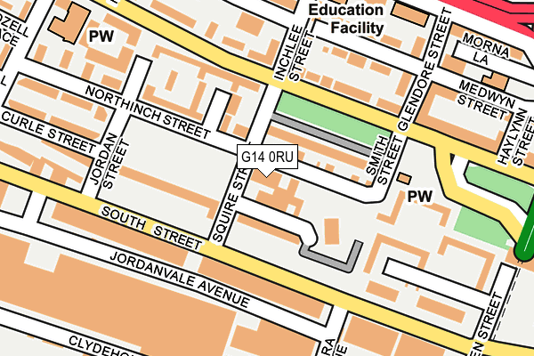 G14 0RU map - OS OpenMap – Local (Ordnance Survey)