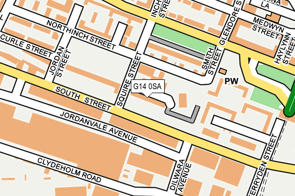 G14 0SA map - OS OpenMap – Local (Ordnance Survey)