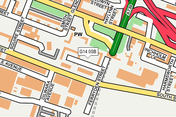 G14 0SB map - OS OpenMap – Local (Ordnance Survey)