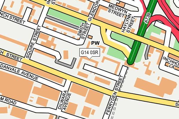 G14 0SR map - OS OpenMap – Local (Ordnance Survey)