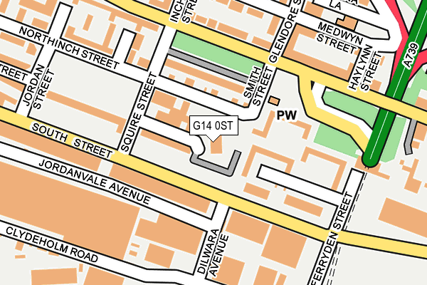 G14 0ST map - OS OpenMap – Local (Ordnance Survey)