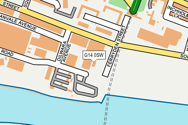 G14 0SW map - OS OpenMap – Local (Ordnance Survey)