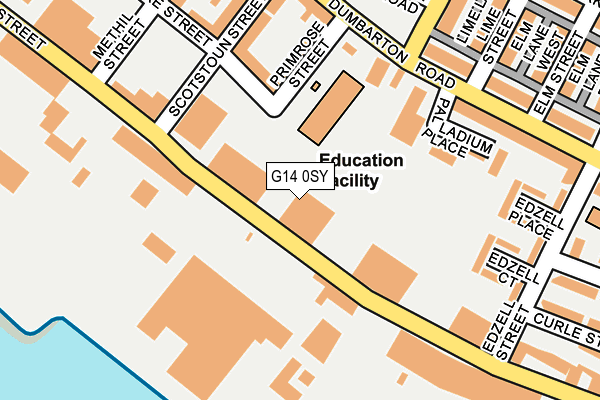 G14 0SY map - OS OpenMap – Local (Ordnance Survey)