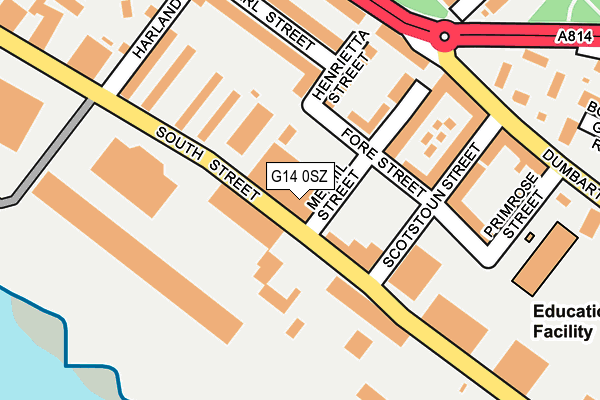 G14 0SZ map - OS OpenMap – Local (Ordnance Survey)
