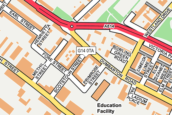 G14 0TA map - OS OpenMap – Local (Ordnance Survey)