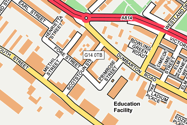 G14 0TB map - OS OpenMap – Local (Ordnance Survey)