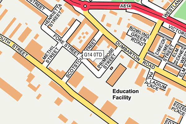 G14 0TD map - OS OpenMap – Local (Ordnance Survey)