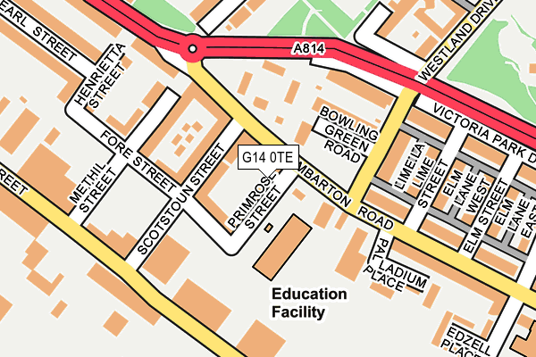 G14 0TE map - OS OpenMap – Local (Ordnance Survey)