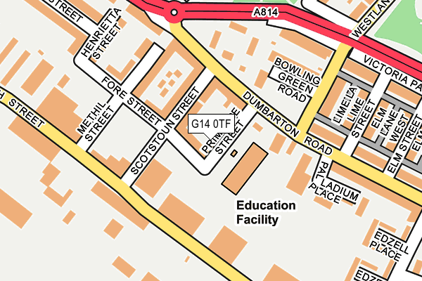 G14 0TF map - OS OpenMap – Local (Ordnance Survey)