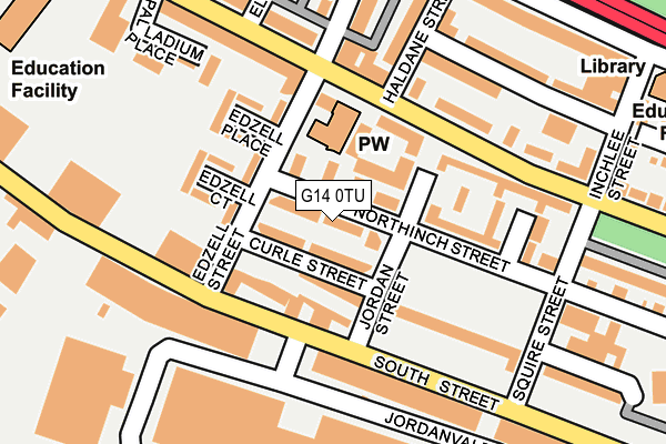 G14 0TU map - OS OpenMap – Local (Ordnance Survey)
