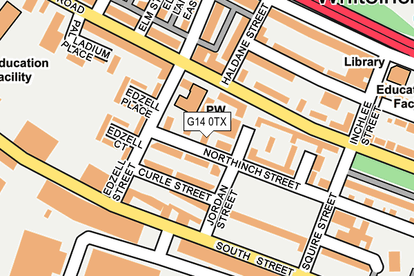 G14 0TX map - OS OpenMap – Local (Ordnance Survey)