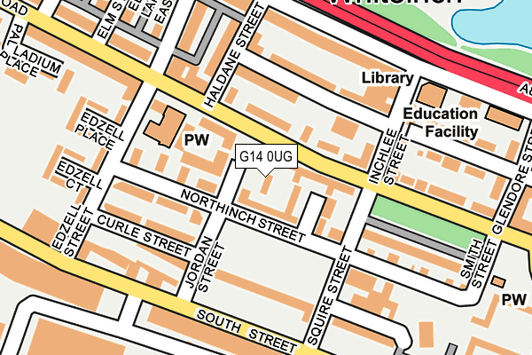 G14 0UG map - OS OpenMap – Local (Ordnance Survey)