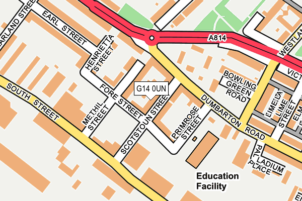 G14 0UN map - OS OpenMap – Local (Ordnance Survey)