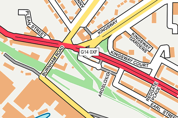 G14 0XF map - OS OpenMap – Local (Ordnance Survey)