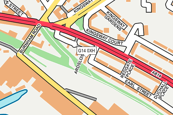 G14 0XH map - OS OpenMap – Local (Ordnance Survey)
