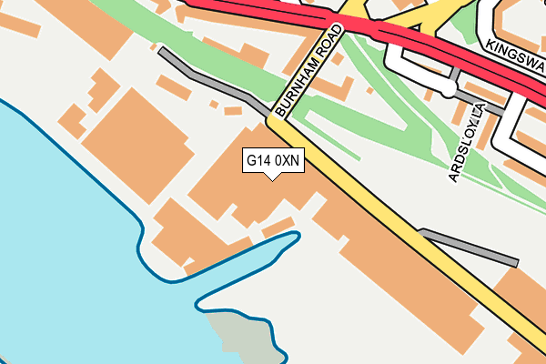 G14 0XN map - OS OpenMap – Local (Ordnance Survey)
