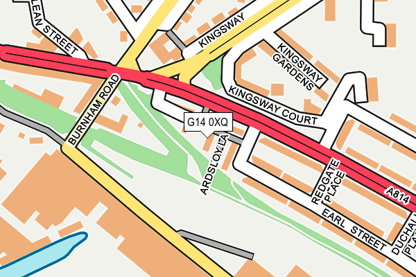 G14 0XQ map - OS OpenMap – Local (Ordnance Survey)