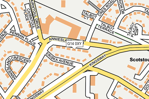 G14 0XY map - OS OpenMap – Local (Ordnance Survey)