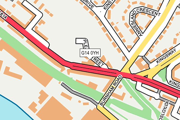 G14 0YH map - OS OpenMap – Local (Ordnance Survey)
