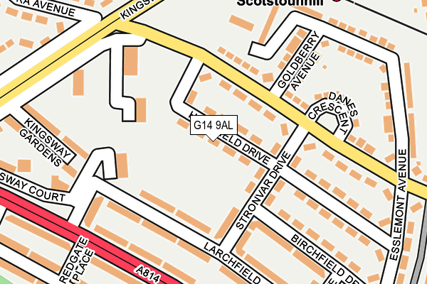 G14 9AL map - OS OpenMap – Local (Ordnance Survey)