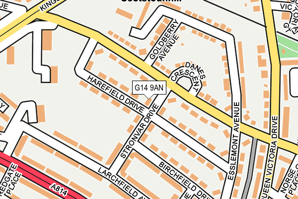 G14 9AN map - OS OpenMap – Local (Ordnance Survey)