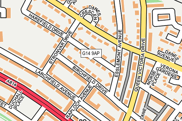 G14 9AP map - OS OpenMap – Local (Ordnance Survey)