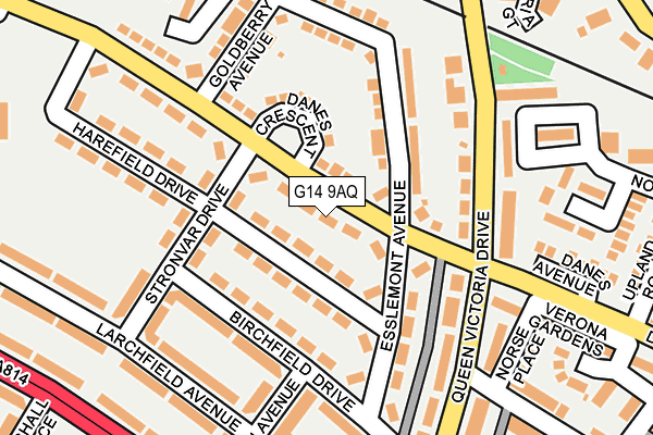 G14 9AQ map - OS OpenMap – Local (Ordnance Survey)