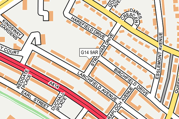 G14 9AR map - OS OpenMap – Local (Ordnance Survey)