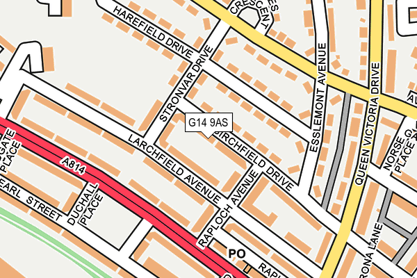 G14 9AS map - OS OpenMap – Local (Ordnance Survey)
