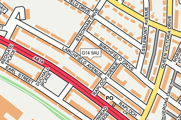 G14 9AU map - OS OpenMap – Local (Ordnance Survey)
