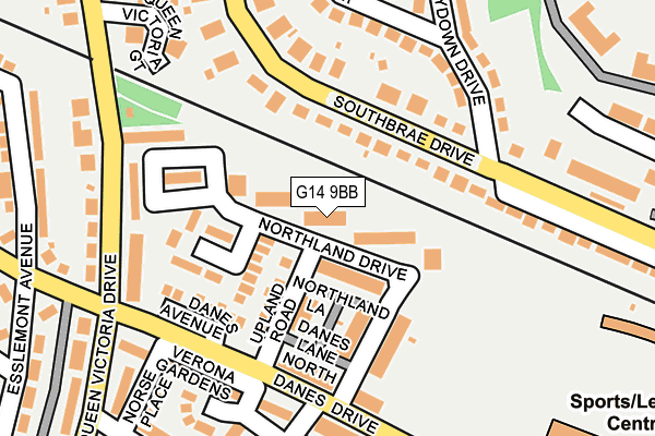 G14 9BB map - OS OpenMap – Local (Ordnance Survey)