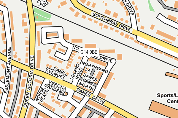 G14 9BE map - OS OpenMap – Local (Ordnance Survey)