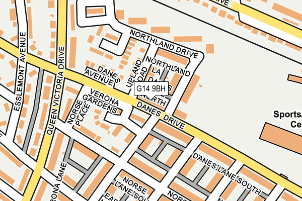 G14 9BH map - OS OpenMap – Local (Ordnance Survey)