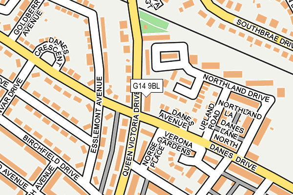 G14 9BL map - OS OpenMap – Local (Ordnance Survey)