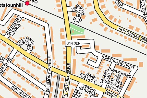 G14 9BN map - OS OpenMap – Local (Ordnance Survey)