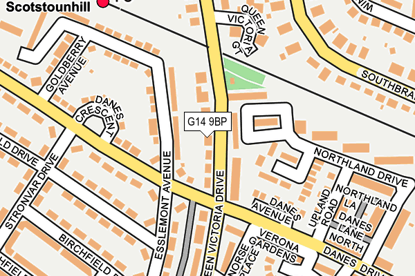 G14 9BP map - OS OpenMap – Local (Ordnance Survey)