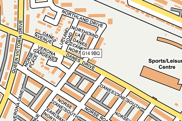 G14 9BQ map - OS OpenMap – Local (Ordnance Survey)