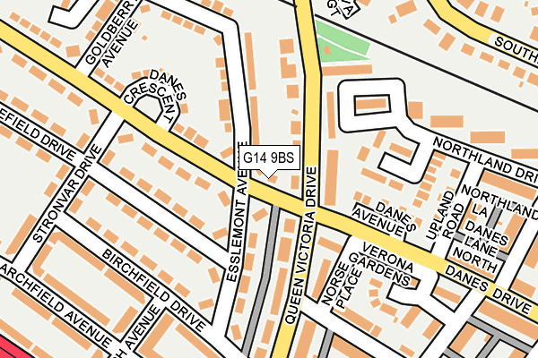 G14 9BS map - OS OpenMap – Local (Ordnance Survey)