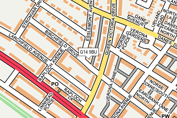G14 9BU map - OS OpenMap – Local (Ordnance Survey)