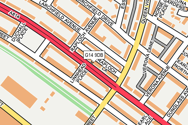 G14 9DB map - OS OpenMap – Local (Ordnance Survey)